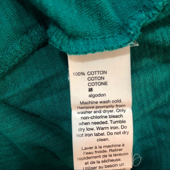 GAP teal short sleeve slub tee with pocket - Picture 5 of 6